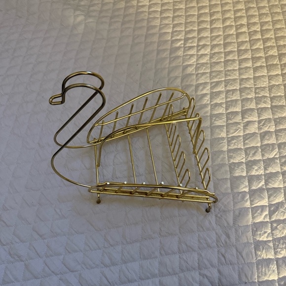 Swan mid-century modern brass wire rack - Picture 2 of 3